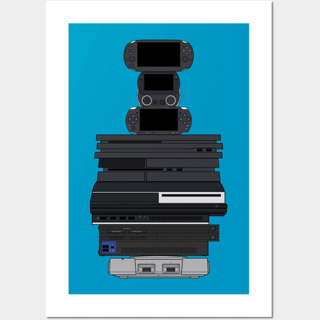 Sony Playstations Wall Art by mattskilton